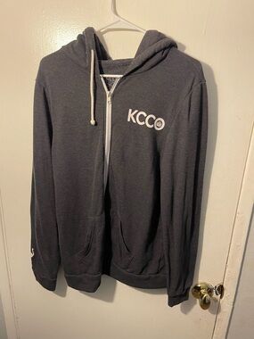 KCCO : Zip Up Hoodie in Charcoal